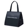 DEAN&DELUCA Cooler Bag, Black Large Cooler Bag with Zipper, Compact,