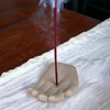 MIJOMA Incense Stick Holder Hand - Ceramic, Spiritual Accessory, White/Grey/Black,