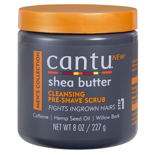 Cantu Mens Cleansing Pre-Shave Scrub 8 Ounce Jar (236ml) (2 Pack)