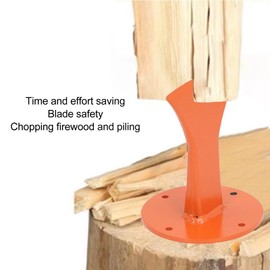 Firewood Kindling Splitter, Portable Forged Steel Manual Log Splitter with Safety Gloves Heavy Duty Kindling Log Splitting Tool for Indoor or Outdoor Fireplaces, Stoves, Pizza