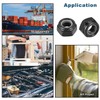 TA-VIGOR 50Pcs Hex Lock Nuts, M5 x 0.8mm Threaded Carbon