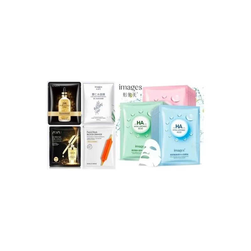 15 Mascarillas Coreanas Humectante Exfoliante Facial