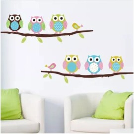 DaraBaby Vinil Decorativo De Búho Para Pared De Niños