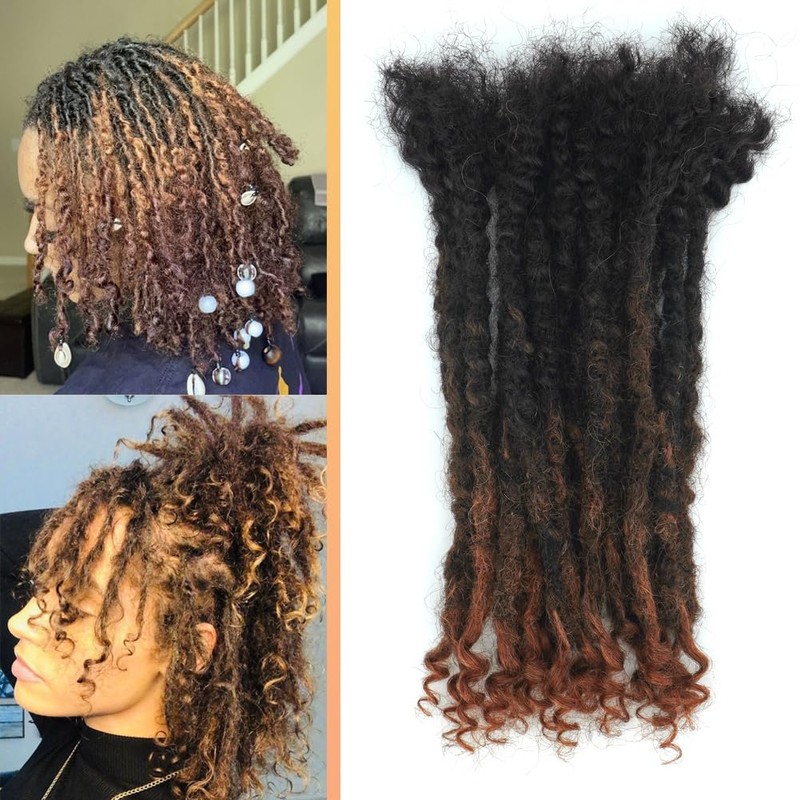 Textured Locs Extension With Curly Ends 100% Permanent Human Hair