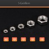 170 Piece Hex Nut Assortment M3 M4 M5 M6 M8