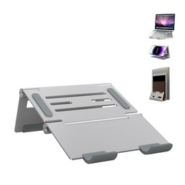 PHOCAR Soporte Multidispositivo 3 en 1, Base de Aluminio para Celular, Tablet y Laptop (4-13"), Soporte Plegable y Ajustable Portátil, Compatible con 