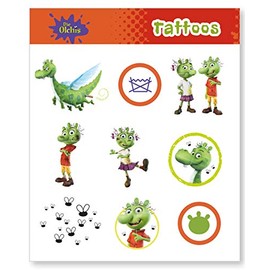 DH-Konzept Olchis Tattoos 1 Sheet for Children's Birthday Parties and Theme Parties Children's Tattoo Olchis Party Set