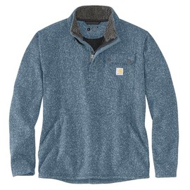 Carhartt Men's Relaxed Fit Midweight Quarter-Zip Pocket Sweater Fleece, Thundercloud, X-Large