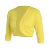 Womens 3/4 Sleeve Cropped Bolero Open Front Short Shrugs for