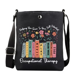 FUNYSO OT Gift Speech Therapy Gift Physical Therapist Gift OT Occupational Therapy Crossbody Bag (Helping You cb uk)