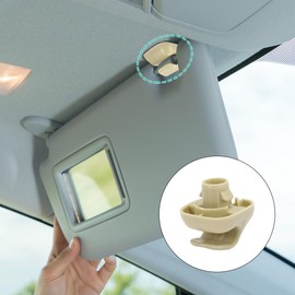 X AUTOHAUX Beige Car Plastic Sun Visor Hook Clip Bracket Retainer 88217S04003ZA for Honda Accord 1998-2003 for Honda Civic 1996-2008 for Honda Civic 2003-2011