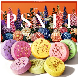 Psnli Shower Steamers Aromatherapy Stocking Stuffers 8 Scents – Christmas Gifts for Women Elegant Packaging with Essential Oils, Relaxing Spa Shower Tablets for Stress Relief, Self Care