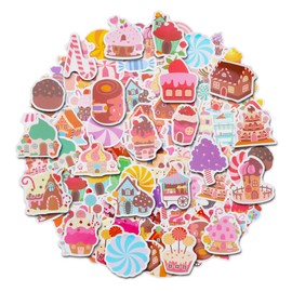 100 Pack Candyland Stickers, Candy Land Party Favors, Birthday Decorations
