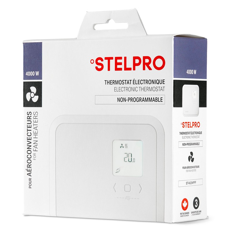 Stelpro Non-Programmable Electronic Thermostats for Fan Heaters and Fan-Forced Units