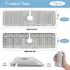 2 Pcs 40x12 cm Silicone Faucet Mats for 3.5-6cm Faucets