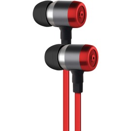 AT&T PE50 in-Ear Stereo Earbuds with Microphone Red (PE50-RED), One Size