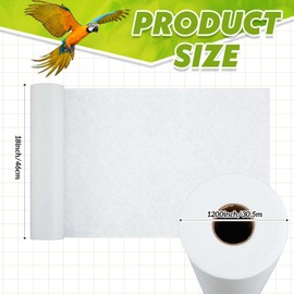 Drydiet 100 ft x 18 Inch Bird Cage Liner Disposable Parakeet Cage Liners Precut Absorbent Bird Paper Accessories for Pet Animal Parrot (White)