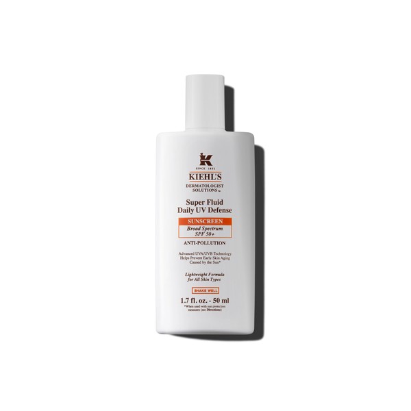 Kiehl's Super Fluid UV Defense Daily Facial Sunscreen SPF 50+, Lightweight Matte Finish, Protects Against UVA/UVB Rays & Pollution, Vitamin E & Baicalin, Non-comedogenic, Paraben-free - 1.7 fl oz