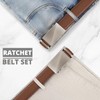 ITIEZY Mens Belt, Leather Ratchet Belt for Mens Dress Casual