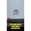 Calcomania Monito Whatsapp Dedo Grosero Divertido Auto Moto Universal Plata