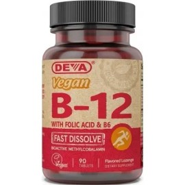 Deva Vitamina B12 Vegana 1000 Mcg 90 Tabletas Limón