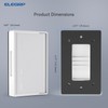ELEGRP Horizontal Outdoor Cover for Decotative Receptacles, Weatherproof Wall Plate,