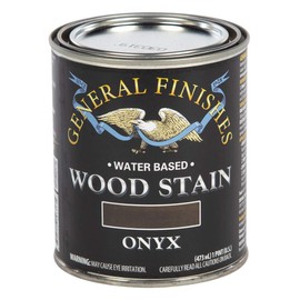 General Finishes Water Based Wood Stain, 1 Pint, Onyx