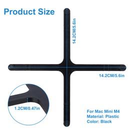 Gosknor Ständer Power-Button-Basis für Mac mini, Dockingstation Kühlender Desktop-Halter Wichtiges Zubehör für 2024 Mac mini M4 und M4 Pro, Einfaches An- und Ausschalten (Schwarz)