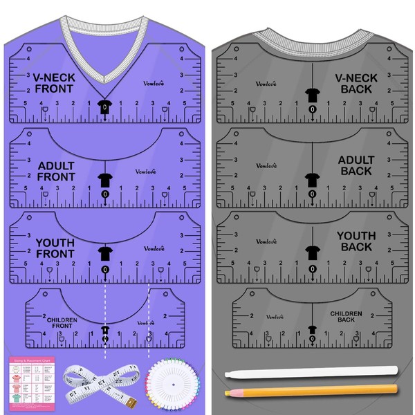 Tshirt Ruler Guide for Vinyl Alignment, T Shirt Rulers to