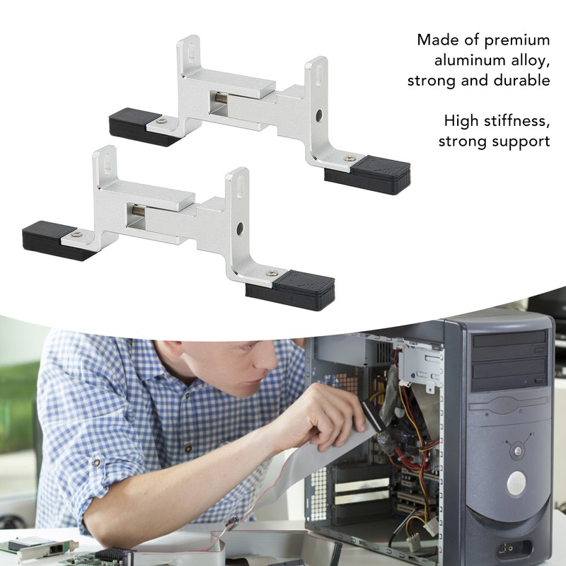 Water Pump Bracket Silver Aluminum Alloy Desktop Mounting Stand for