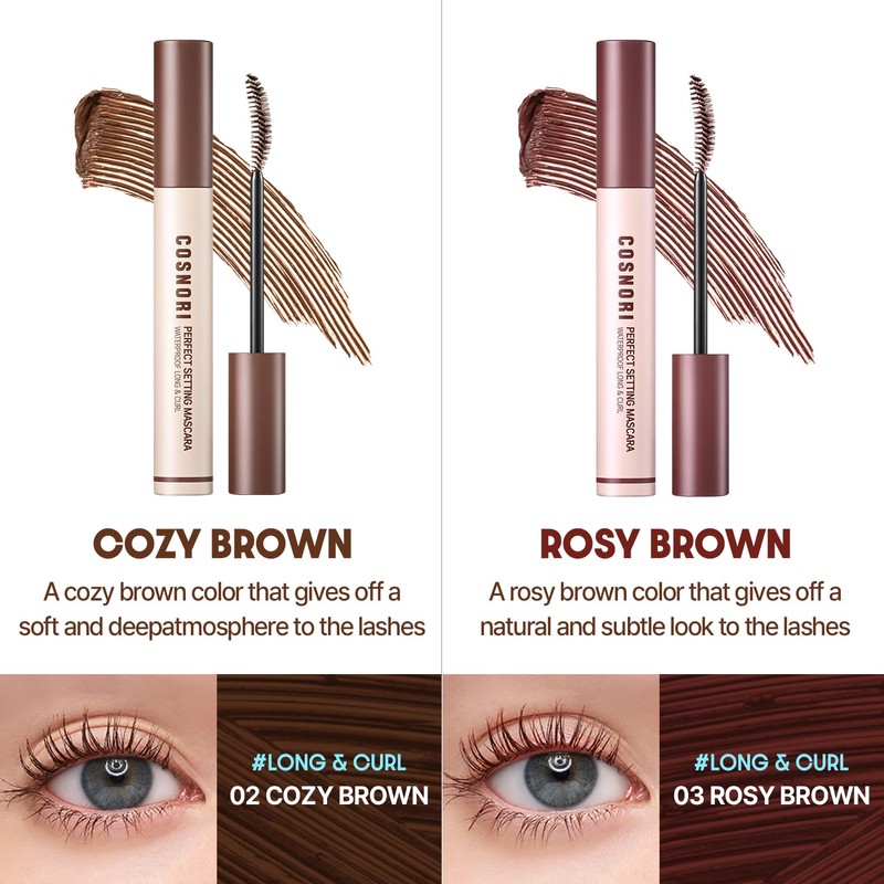 COSNORI Perfect Setting Waterproof Mascara Long&Curl 06 Urban Red –