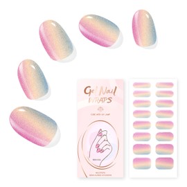YiMistnnts Semi Cured Gel Nail Strips Kit UV Gel Nail Wraps Exquisite Gel Nail Polish Strips Salon-Quality Gel Stickers for Nails (Neon Fairy)