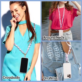 Tomorotec 2-Pack Phone Lanyard Set for Hiking, Traveling, Walking, Cycling, Camping, Gym and Daily Use, Includes Stylish and Functional Crossbody Lanyard and Wrist Lanyard for Most Water Bottles