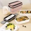 Double Layer Bento Box 316 Stainless Steel Compartment Portable Lunch