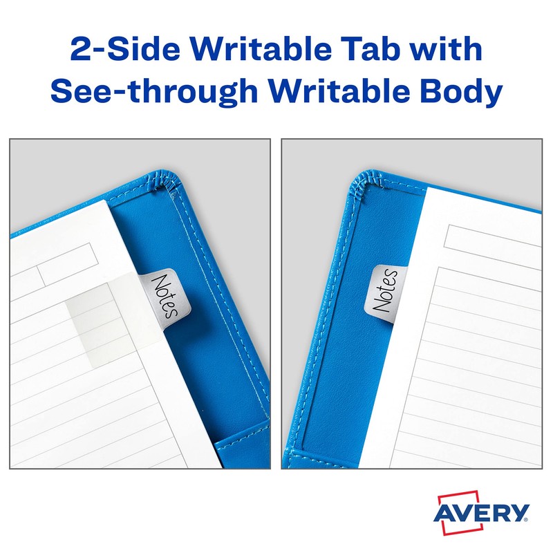 Avery Mini Ultra Tabs, 1" x 1.5", 2-Side Writable, Assorted