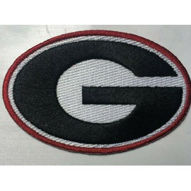 Georgia Bulldog Patch ga Patch GA Iron on or sew on 3 3/8'' Wide Bulldogs Patches