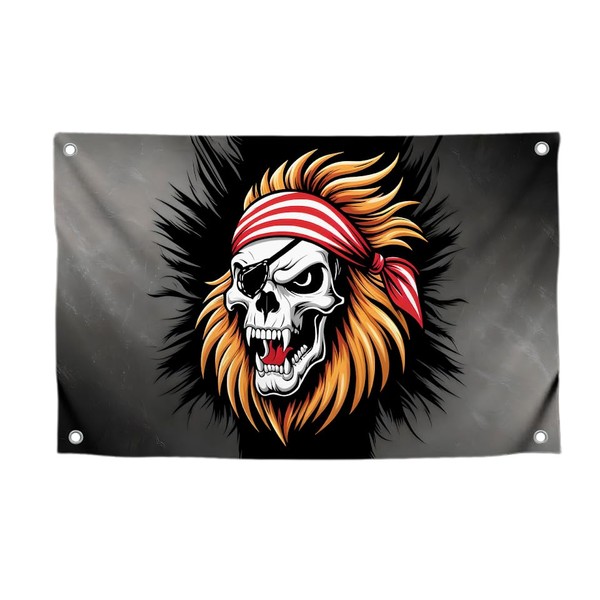 3x5 Feet Pirate Lion Meme Flag with Four Brass Grommets