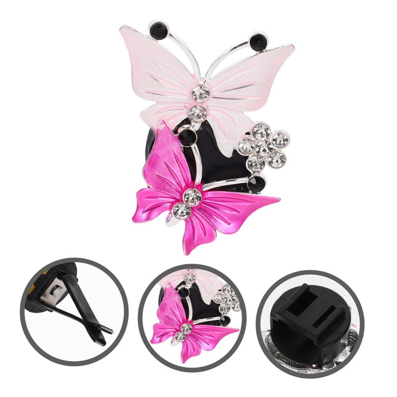 Alipis 3pcs Butterfly Air Vent Clips Cute Bling Car Accessories