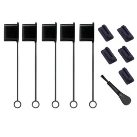 10pcs HDMI Caps for HDMI Ports on Laptops/Desktops, for HDMI Cables End Anti-dust Protectors Cover (Light Black)