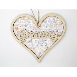 Wooden Heart For Granny