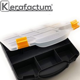 Kerafactum Screws Sorting Box Screw Box for System Storage Box for Small Parts with Lid and Compartments Sorting Box Empty Screw Storage Box Small Organiser 1 Black