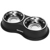Epetslove Dog Bowls Double Dog Water and Food Bowl Stainless
