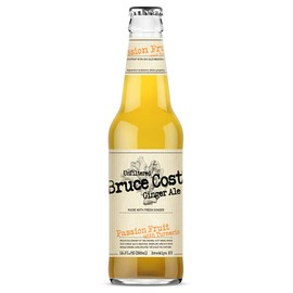 Bruce Cost Unfiltered Ginger Ale - Passion Fruit with Turmeric - 12 oz (24 Glass Bottles)