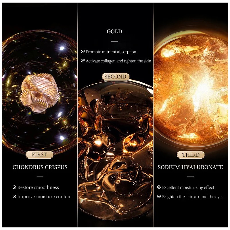 Parches Para Ojos Ojeras Colágeno Oro Arrugas 100 Pares Mask