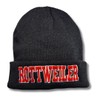 siviwonder Knitted Hat Rottweiler Beanie Hat Embroidery Dog Winter Walking