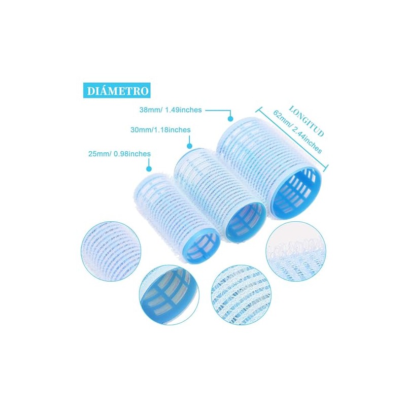 Tubos para Cabello, Juego de 48 Rulos para Cabello, Rizador