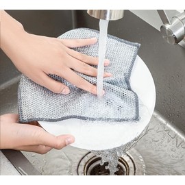 2024 New Cleaning Sponges Multipurpose Wire Miracle Cleaning Cloths, 2 Pack Wire Dishwashing Rags for Non-Stick Cookware, Kitchen, Sinks, Scrubs & Cleans for Dishes
