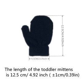 ENLAYER 6 Pairs Toddler Gloves Toddler Magic Stretch Mittens, Kids Winter Gloves Warm Kids Knit Gloves for Little Girls Boys