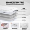10pcsMarble Peel and Stick Waterproof Wall Panels,Backsplash Tile-23.6"x11.8"PVC Foam Wall
