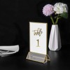 HIIMIEI Acrylic Gold Frames Sign Holders 4x6, Double Sided Table